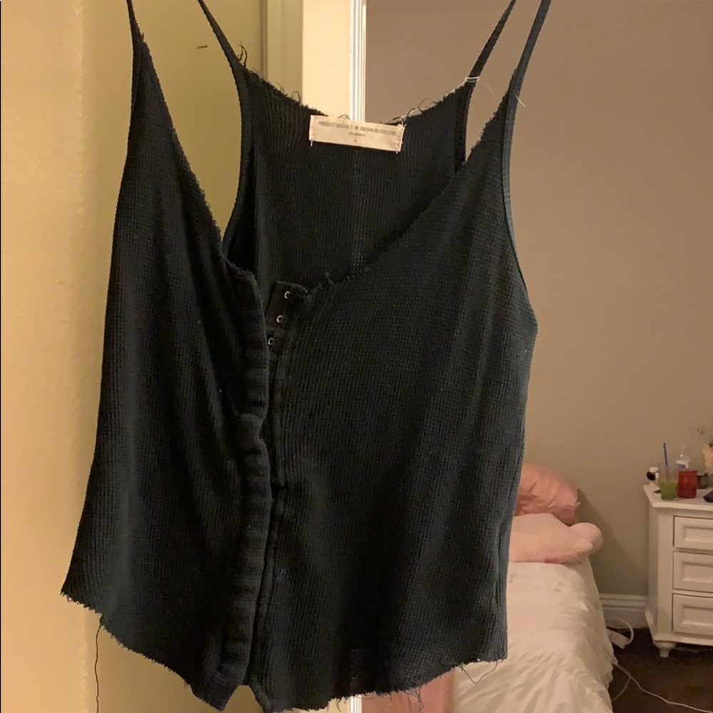 Black cropped tank top from Urban Outfitters